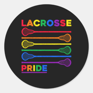 Sticker Rond Bâtons de crosse Lgbtq Couleur arc-en-ciel Gay pri