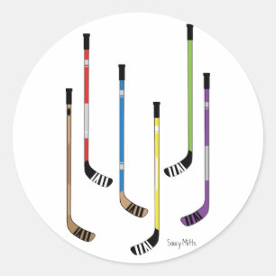 Sticker Rond Bâtons de hockey