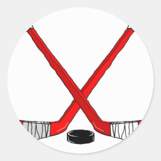 Sticker Rond Bâtons de hockey