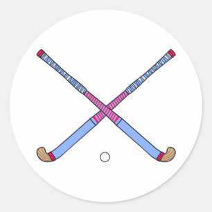 Sticker Rond Bâtons de hockey de champ