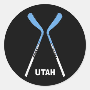 Sticker Rond Bâtons de hockey de l'Utah