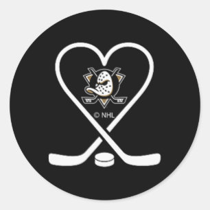Sticker Rond Bâtons de la Saint-Valentin des Ducks d'Anaheim No