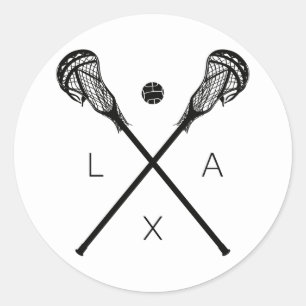 Sticker Rond Bâtons et boule de lacrosse