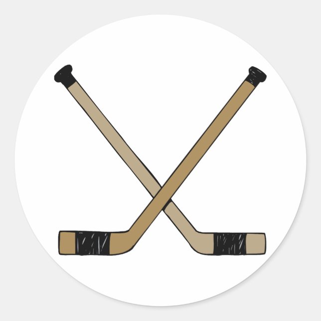 Sticker Rond Bâtons traversés (Devant)