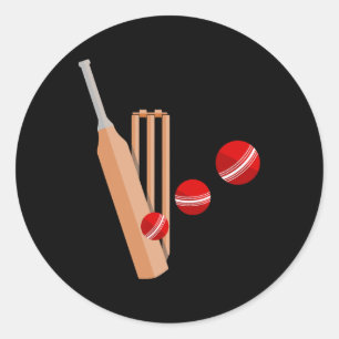 Sticker Rond Batte de cricket T et Ll 1