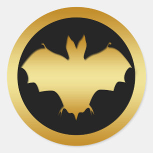 STICKER ROND BATTE D'OR