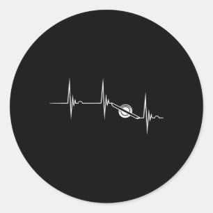 Sticker Rond Battement de skateboard électrique Ekg Pouls Onewh