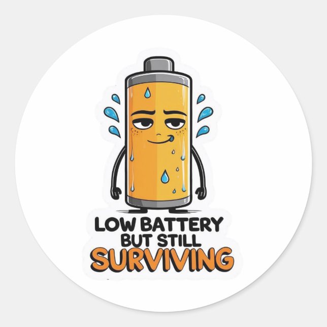 Sticker Rond Batterie basse (Devant)