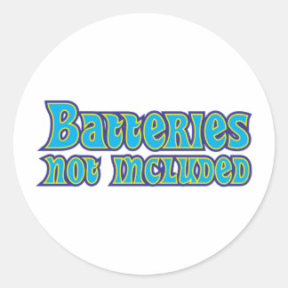Sticker Rond Batteries non incluses