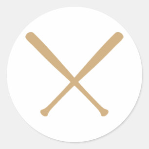 Sticker Rond battes de baseball croisées