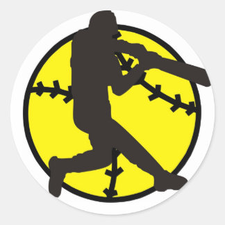 Sticker Rond batteur de softball