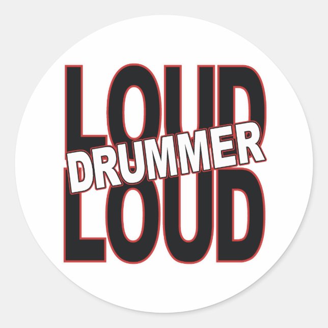 Sticker Rond Batteur Loud (Devant)