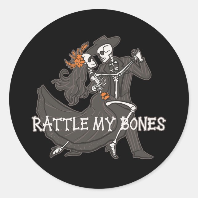 Sticker Rond Battre mes os (Devant)