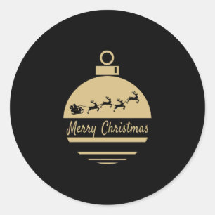 Sticker Rond Bauble de Noël Joyeux Noël
