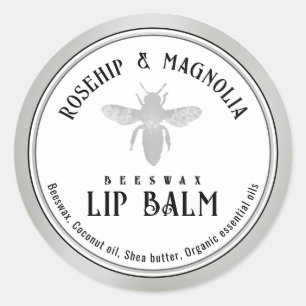Sticker Rond Baume à lèvres à la cire d'abeille Reine abeille s