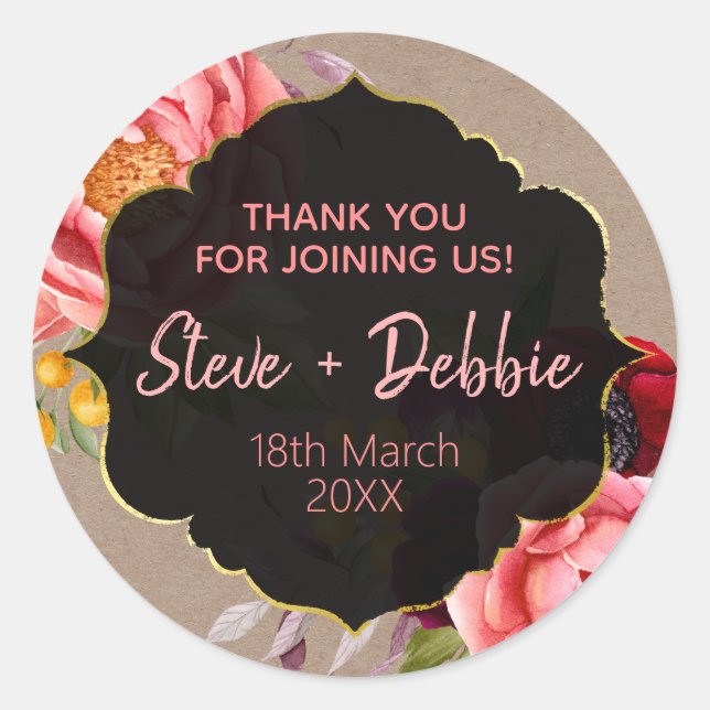 Sticker Rond Baume à lèvres de remerciement Bougie de soja (Devant)