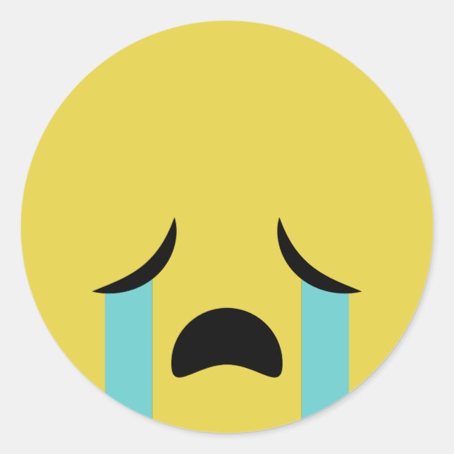 Sticker Rond Bawling Emoji (Devant)