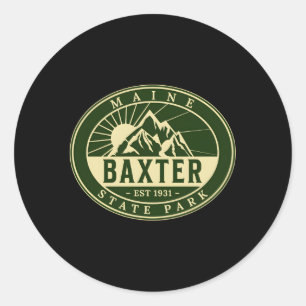 Sticker Rond Baxter State Park Maine Nature Randonnée en plein