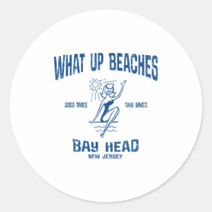 Sticker Rond Bay Head New Jersey Nj T-shirt drôle vintage plage