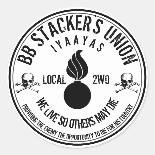 Sticker Rond BB Stacker's Union Slap (Devant)