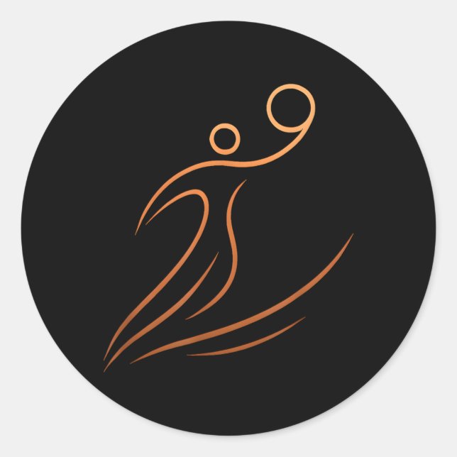 Sticker Rond Bball Basball 1 (Devant)