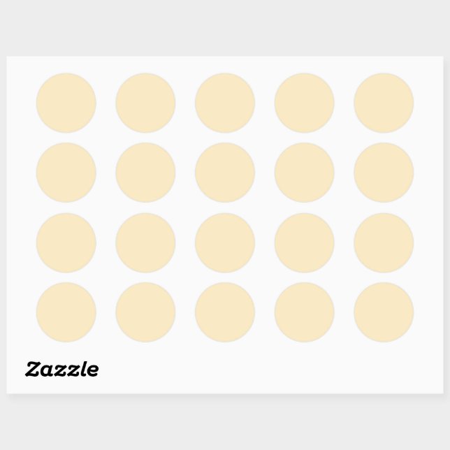 Sticker Rond Bbeige blonde solide (Feuille)