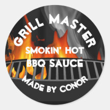 BBQ Grill Sauce Smokin Hot Circle