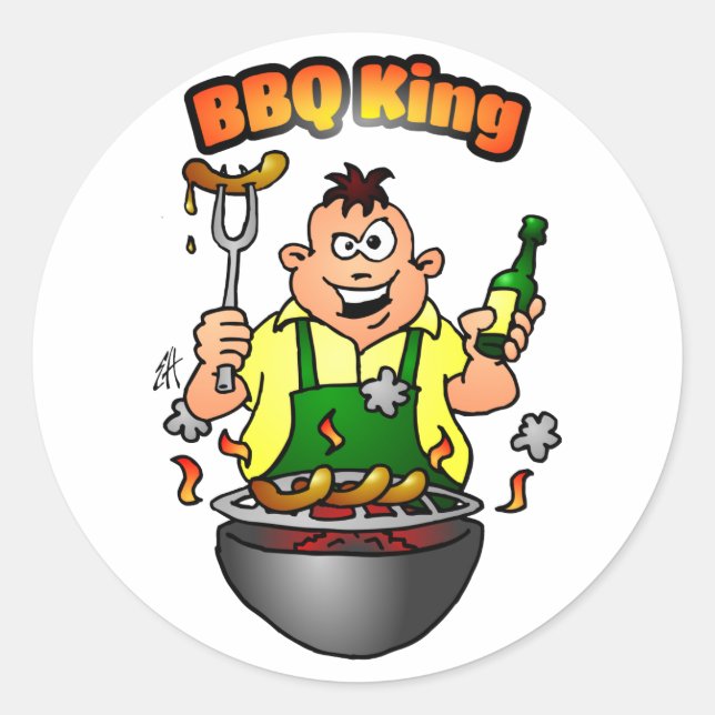 Sticker Rond BBQ King (Devant)