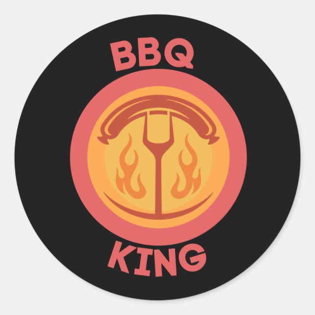 STICKER ROND BBQ KING (Devant)
