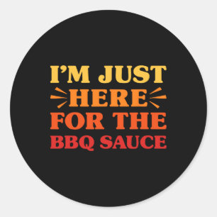 Sticker Rond Bbq Sauce I Love Bbq Sauce Amoureux De Nourriture