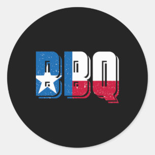 Sticker Rond Bbq Texas 1