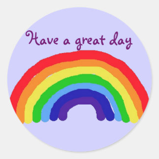 Sticker Rond BC- Avoir un grand bâton d'arc-en-ciel jour