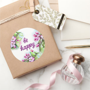 Sticker Rond Be happy