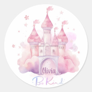 Sticker Rond Be Kind Palace on the Pink Cloud personnalisable