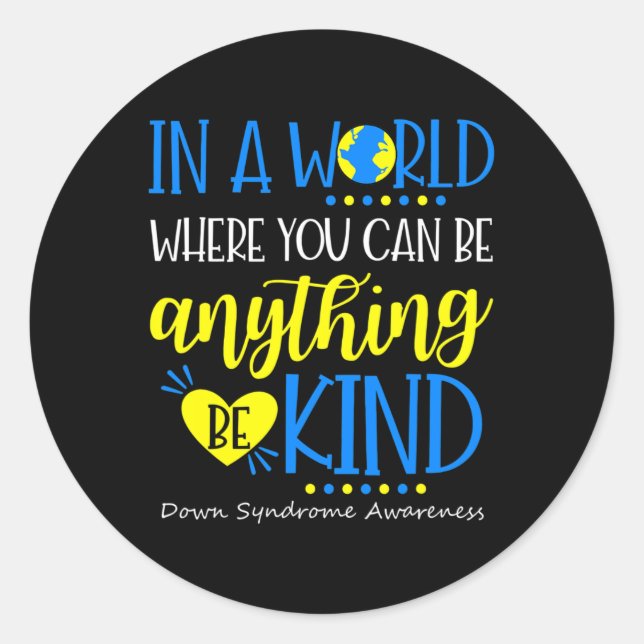 Sticker Rond Be Kinder Teacher (Devant)