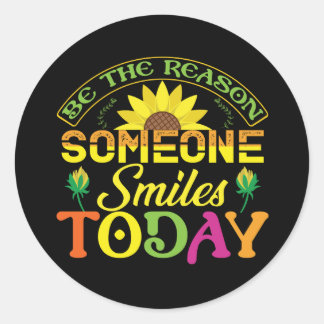 Sticker Rond be reason someone smiletoday