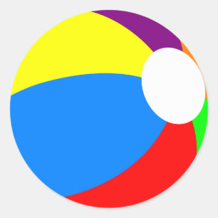 Sticker Rond Beach Ball