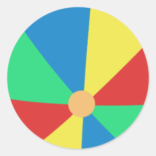 Sticker Rond Beach Ball