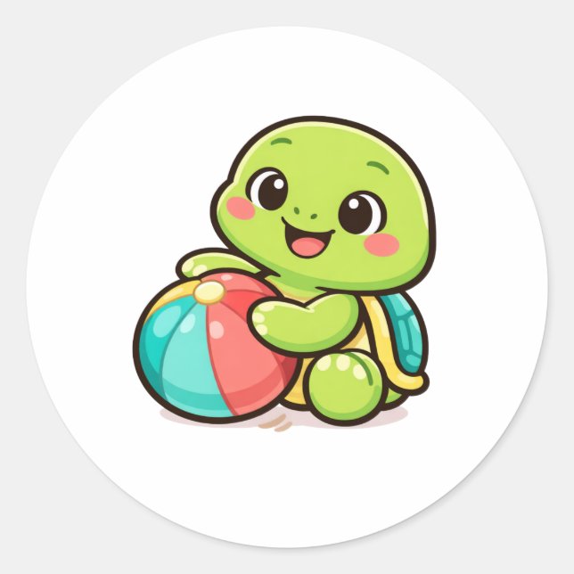 Sticker Rond Beach Ball Play (Devant)