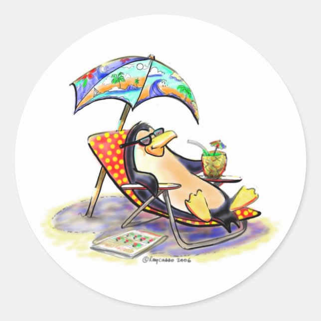 Sticker Rond Beach Bum (Devant)
