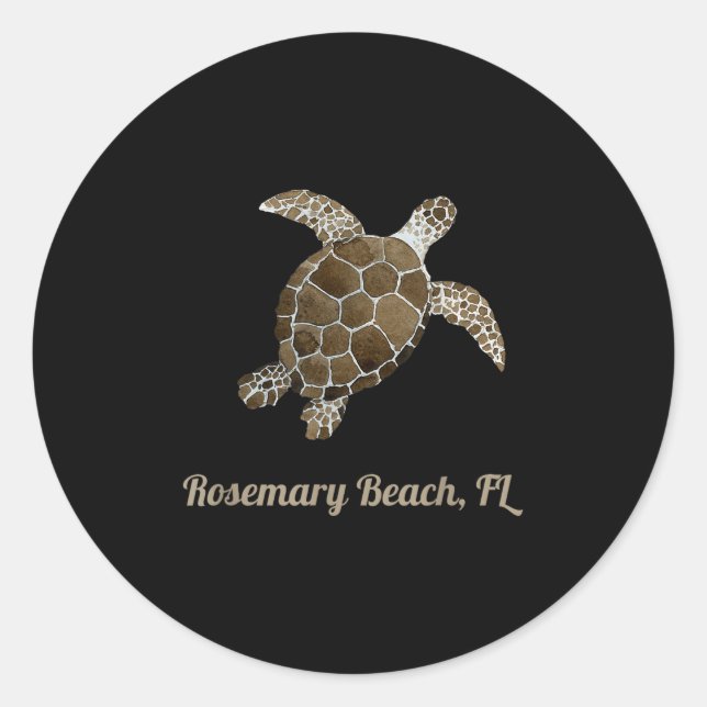 Sticker Rond Beach Rosemary, Fl Marine Biologie Sauvez La Tour  (Devant)