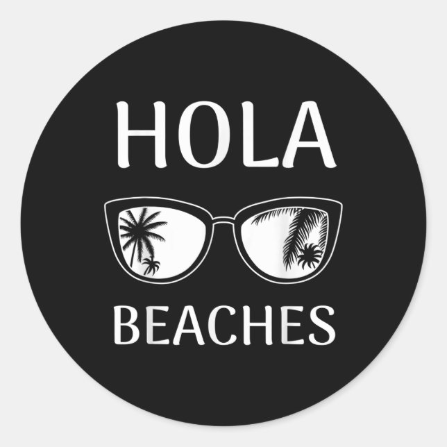 Sticker Rond Beach Vacances Chemise Hola Plages _1 (Devant)
