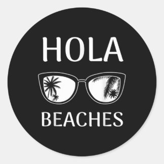 Sticker Rond Beach Vacances Chemise Hola Plages _1