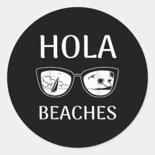 Sticker Rond Beach Vacances Chemise Hola Plages _3