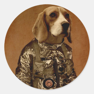 Sticker Rond Beagle