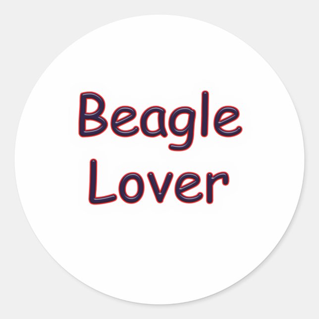 Sticker Rond Beagle Lover (Devant)