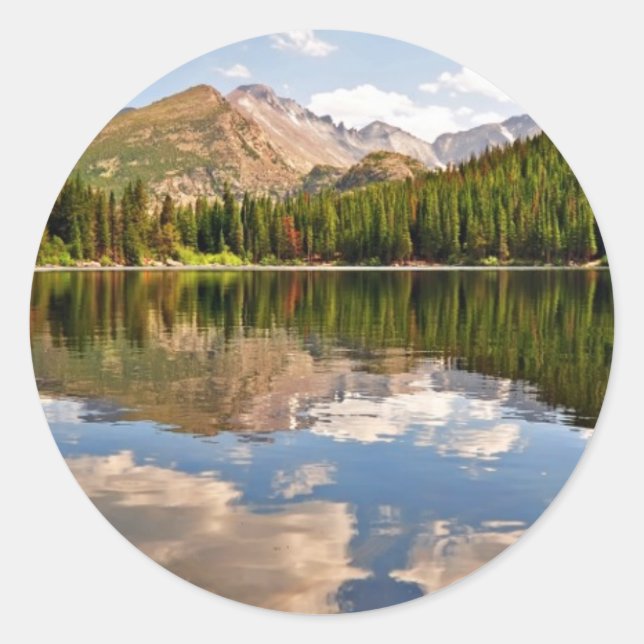 Sticker Rond Bear Lake. Colorado. (Devant)