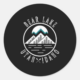 Sticker Rond Bear Lake Utah Idaho Camping Bateau
