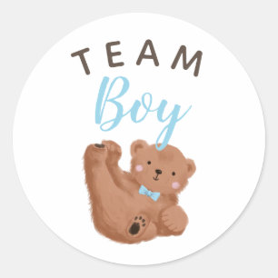 Sticker Rond Bear Team Boy Gender Revevela Party Vote