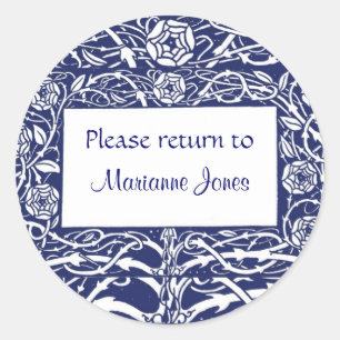 Sticker Rond Beardsley Bordure élégante Plaque